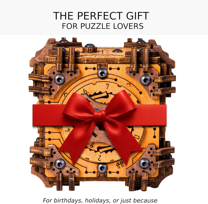 WOODEN.CITY Tesseract Holz Puzzle Box für Erwachsene – 3D Holzpuzzle Bausatz | Escape Room in a Box