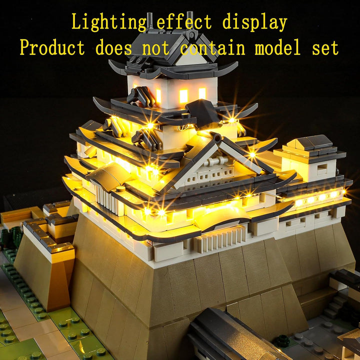 GEAMENT LED Licht-Set Kompatibel mit Lego Burg Himeji (Himeji Castle) - Beleuchtungsset für Architec