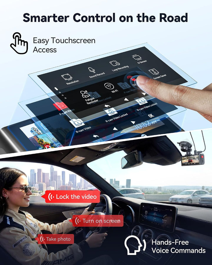 REDTIGER F7NA 4K Dashcam Vorne Hinten, STARVIS 2 IMX678 8MP Ultra HD Autokamera, 5.8GHz WLAN(20MB/s)