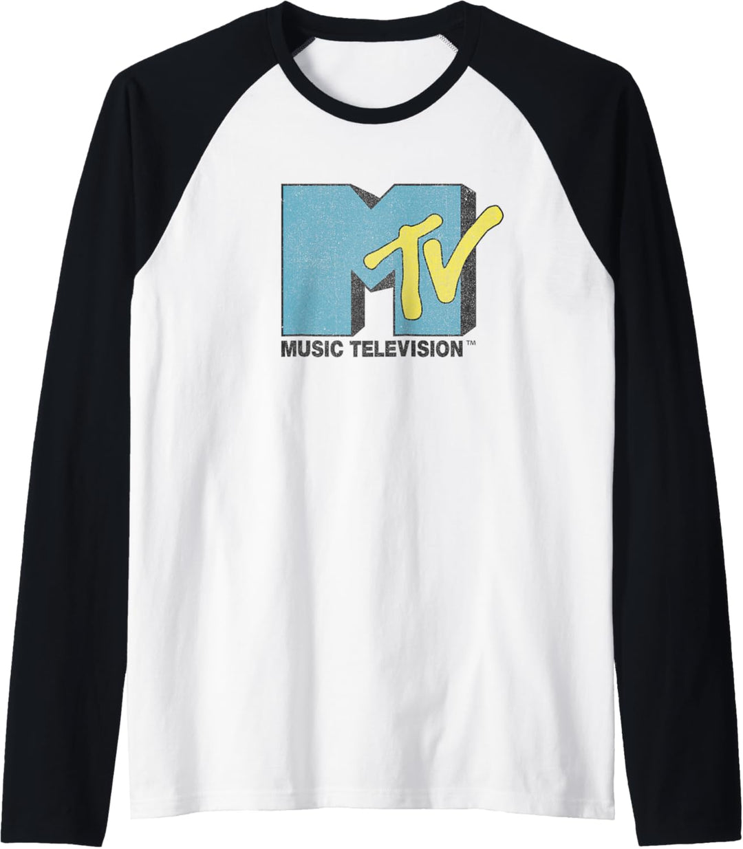 MTV Blue Yellow Logo Raglan