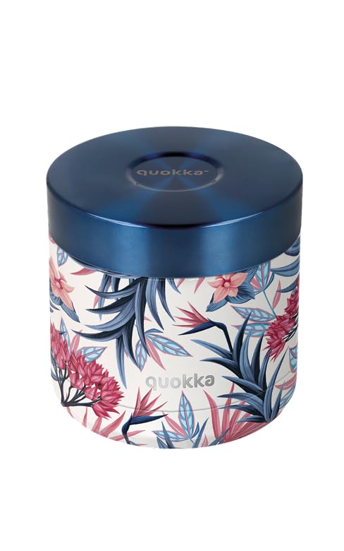 Quokka WHIM BLUE GARDEN | THERMOBEHÄLTER AUS EDELSTAHL FÜR ESSEN 604 ML 604 ml Blue Garden, 604 ml B