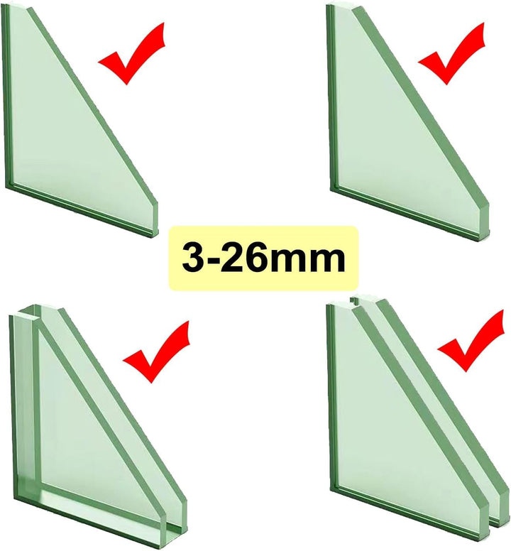 Hooha Fensterputzer Magnetisch Mit 5-Gang Einstellbar Für Glasstärke 3-26mm, Doppelseitiger Glaswisc