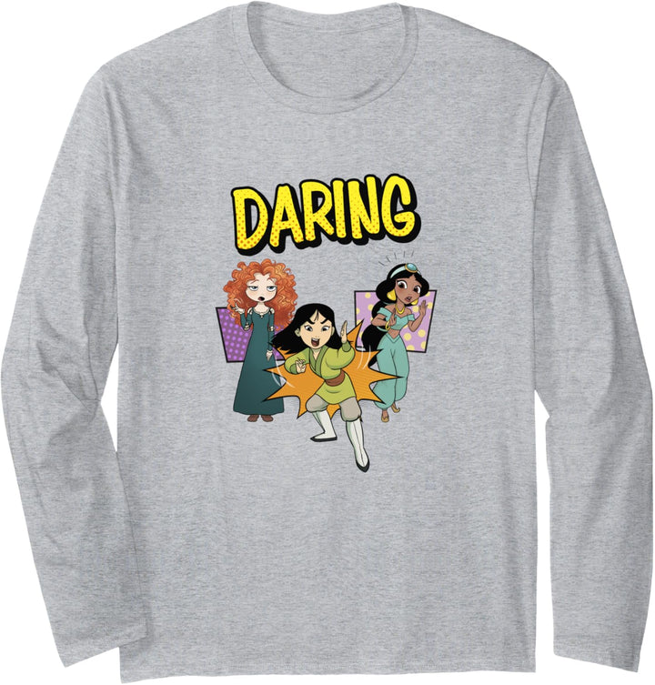 Disney Princess Merida Mulan Jasmine Daring Trio Langarmshirt