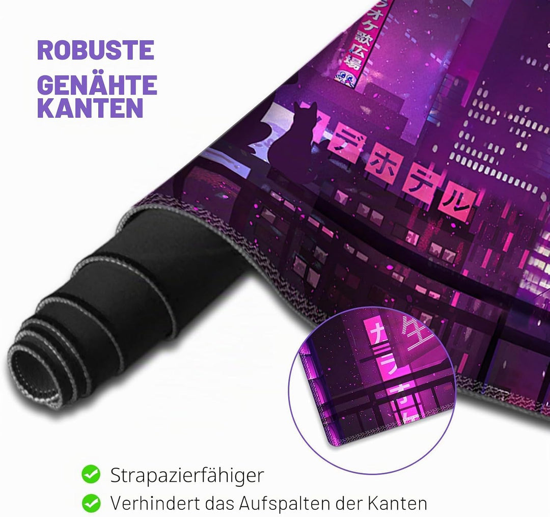 ToLuLu Erweitertes Gaming-Mauspad, Memory-Schaum ergonomische Tastatur-Maus-Handgelenkstütze-Set, gr
