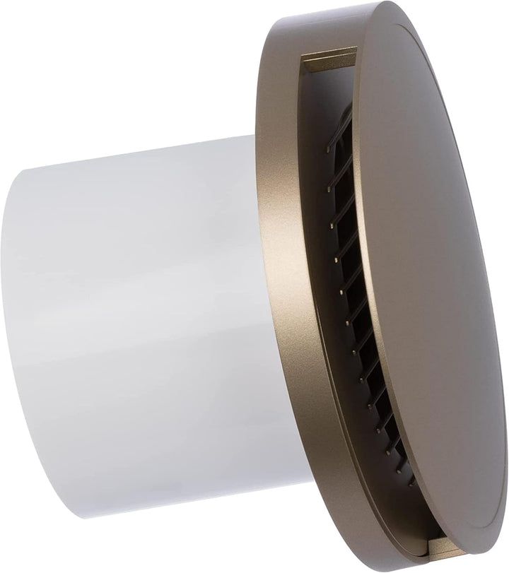 Ø 100mm Gold Badlüfter - Ventilator mit Kugellager - Lüfter für Effiziente Belüftung im Bad Kuche WC