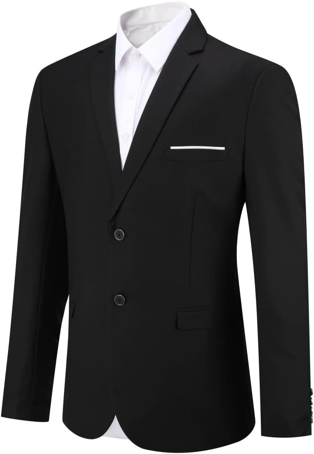 Allthemen Sakko Herren Slim Fit Sportlich Anzugjacke mit Fliege Zwei Knöpfe Herren Blazer für Busine