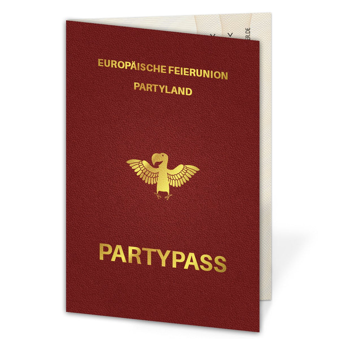 Personalisierte Hochzeitseinladungen (10-100 Stück wählbar) als Reisepass Ausweis Partypass Einladun
