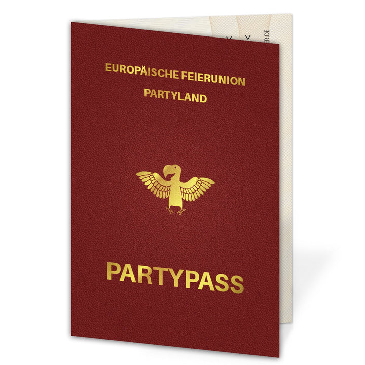 Personalisierte Hochzeitseinladungen (10-100 Stück wählbar) als Reisepass Ausweis Partypass Einladun