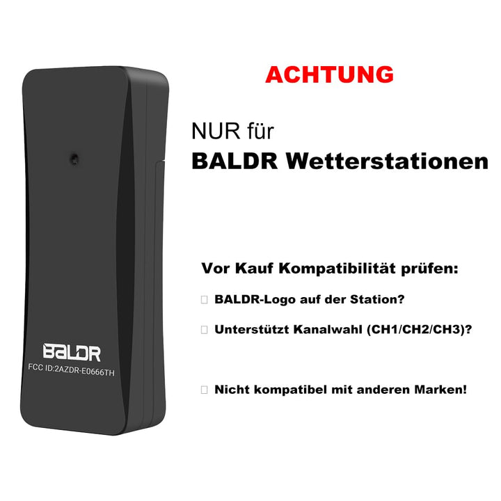 [NUR für BALDR] Wetterstation Aussensensor, Thermo-Hygro-Sender, Funk-Aussensensoren Verbinden mit d