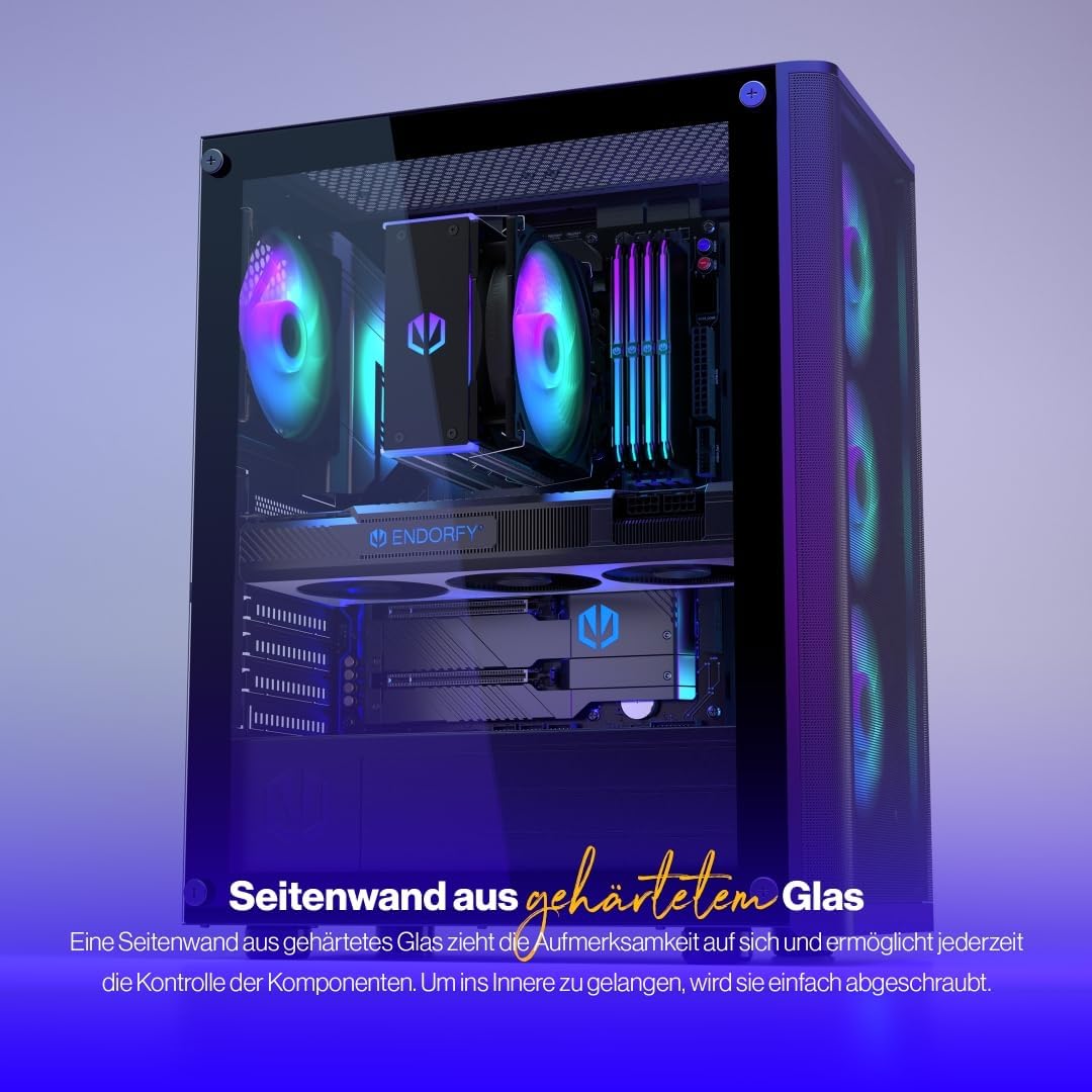 ENDORFY Ventum 200 ARGB, ATX Case, 4x120mm ARGB Fans Included, mesh Design | EY2A014