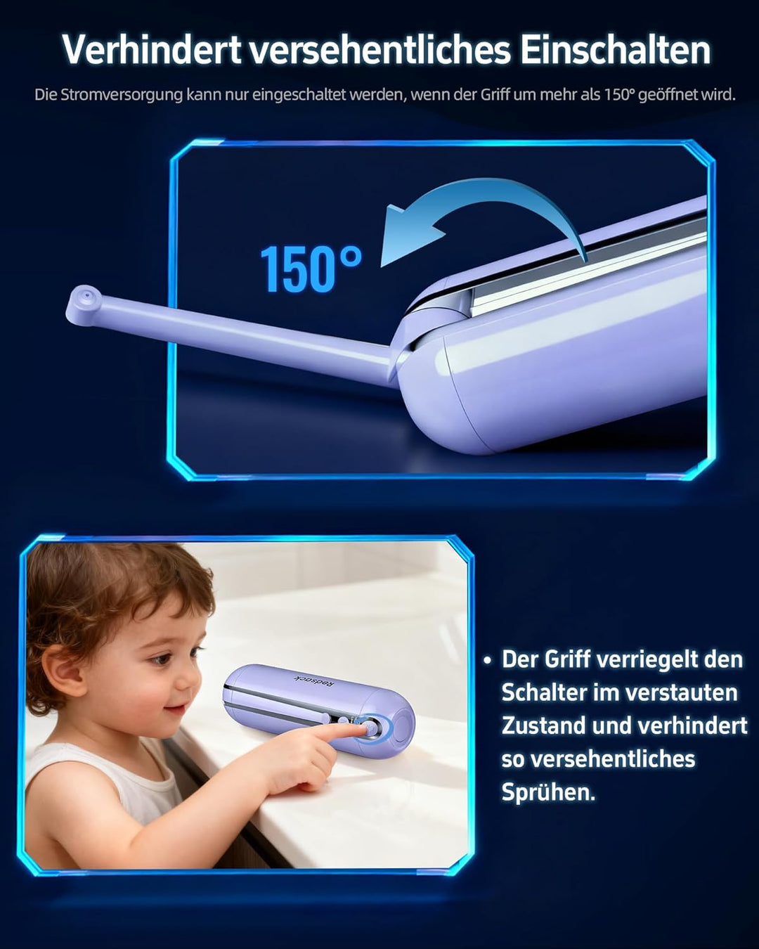 Elektrisches Bidet Tragbares 200ml,Wiederaufladbar Reise Po Dusche,Mobiles Bidet Handbrause Faltbare