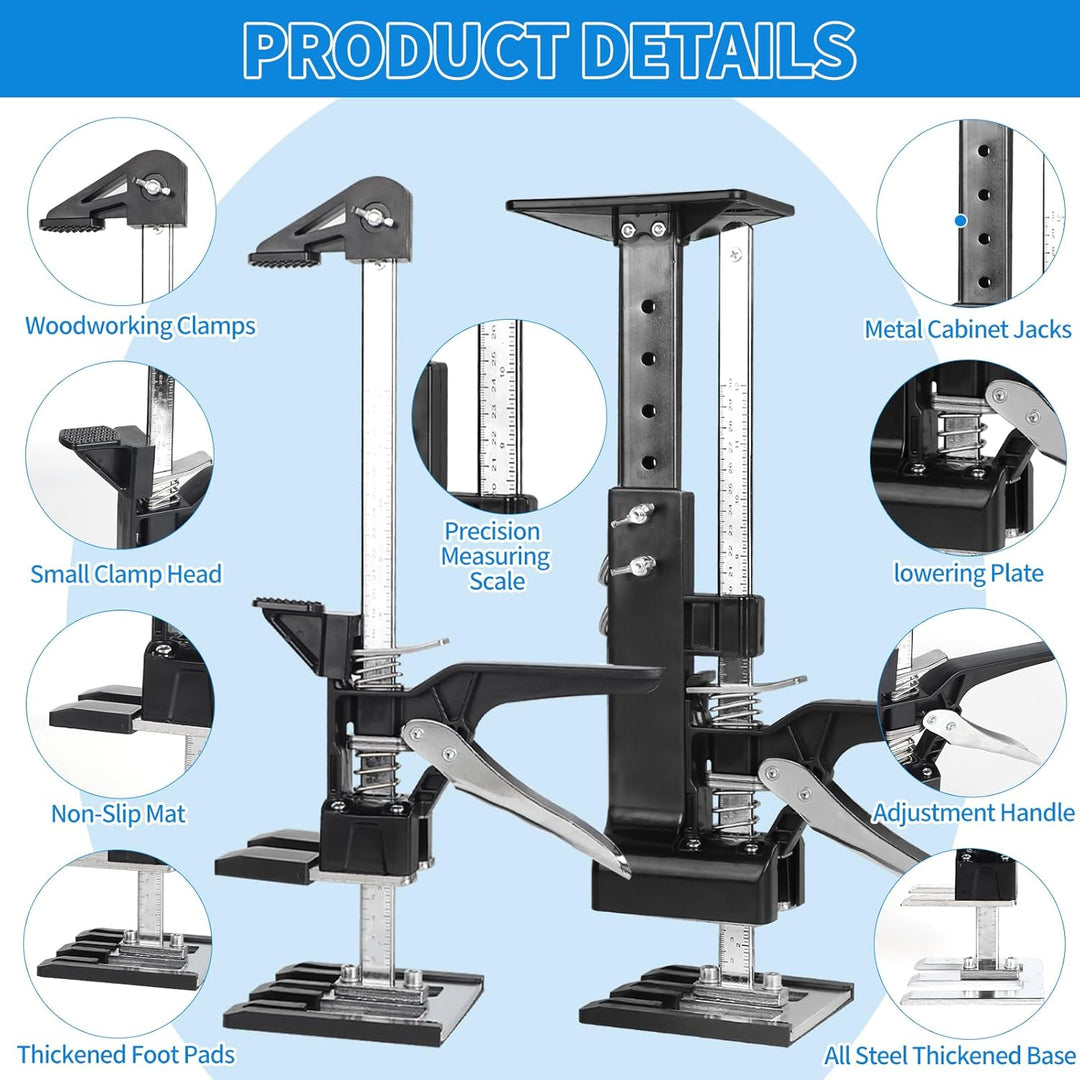 DBREAKS 3-in-1 Multi Arbeitssparender Arm mit Skala, 2Pcs 38CM Multifunktionale Handhebewerkzeug Bis