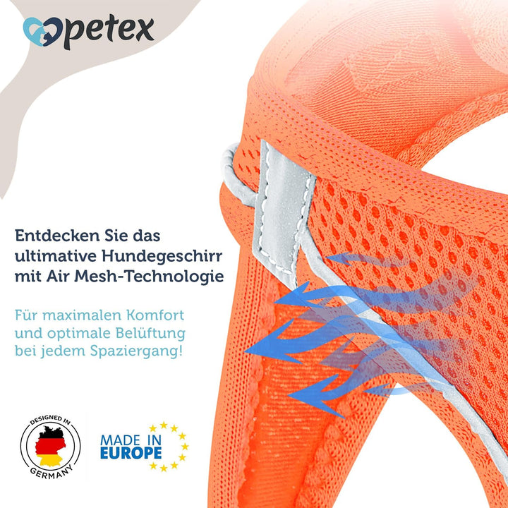 Petex Hundegeschirr für kleine & mittelgrosse Hunde - TUV Geprüft - Made in Europe - Welpengeschirr
