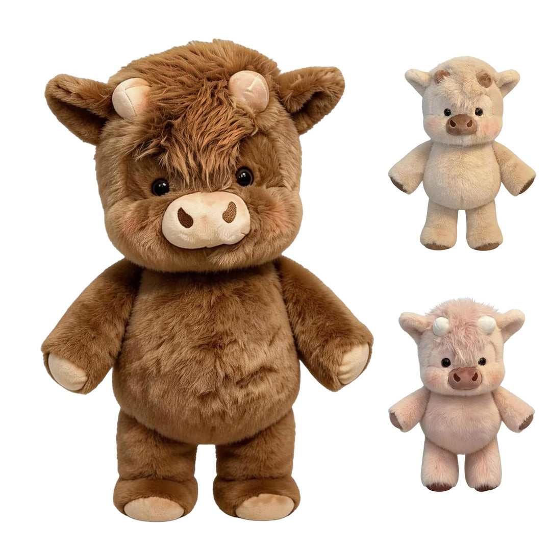 Running Cow Plush 45cm, Kuh Kuscheltier, Laufendes Kalb Plüschtier, Wildschwein Stofftier, Cartoon S