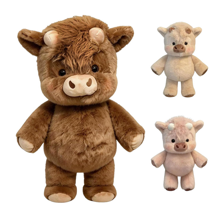 Running Cow Plush 45cm, Kuh Kuscheltier, Laufendes Kalb Plüschtier, Wildschwein Stofftier, Cartoon S