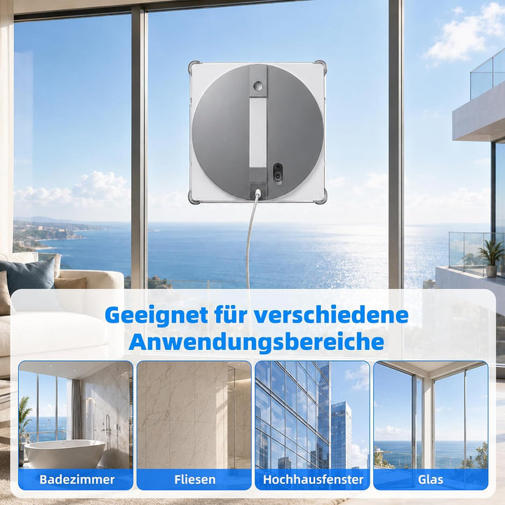 Reinigungstuch Ersatzteile für Ecovacs Winbot W3 Omni Fensterputzroboter | Waschbare Mikrofaser Wisc