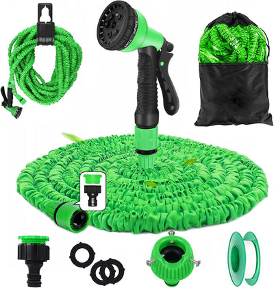 kitway-my Flexibler Gartenschlauch wasserschlauch 100FT/30M, Gartenschlauch 3/4 zoll und 1/2 zoll, m