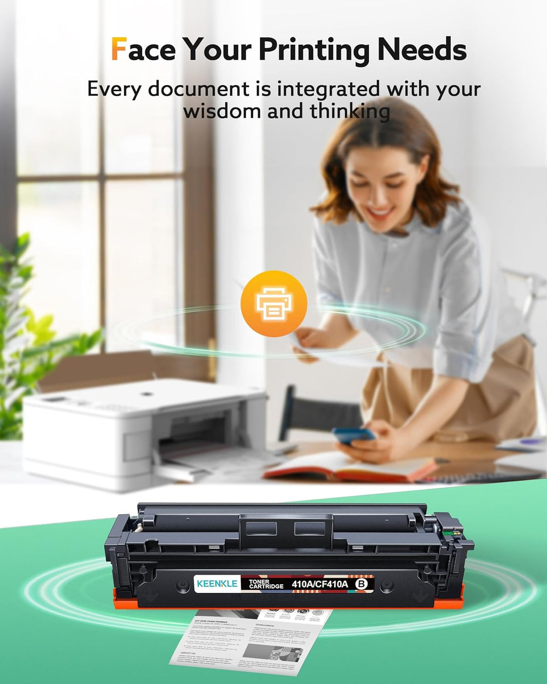 KEENKLE 410A Toner Kompatibel für HP 410X CF410A CF410X Toner Multipack für HP MFP m477fdw Toner Col