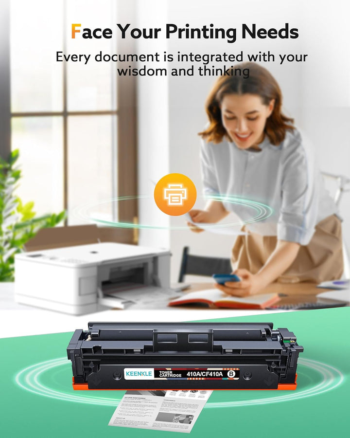 KEENKLE 410A Toner Kompatibel für HP 410X CF410A CF410X Toner Multipack für HP MFP m477fdw Toner Col