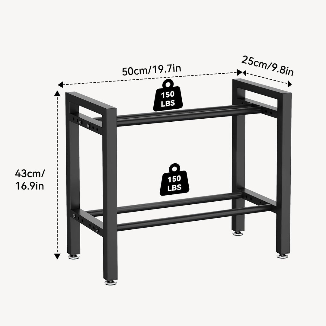 IBUYKE Hantelständer, Verstellbares Hantelgestell für Home Gym, Platzsparender Gewichtsständer 300LB