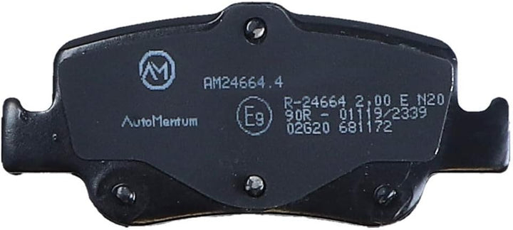 AutoMentum AM24664.4 Bremsbelagsatz 4-teilig für TOYOTA COROLLA (_E15_) 2006-2012 Hinterachse und an