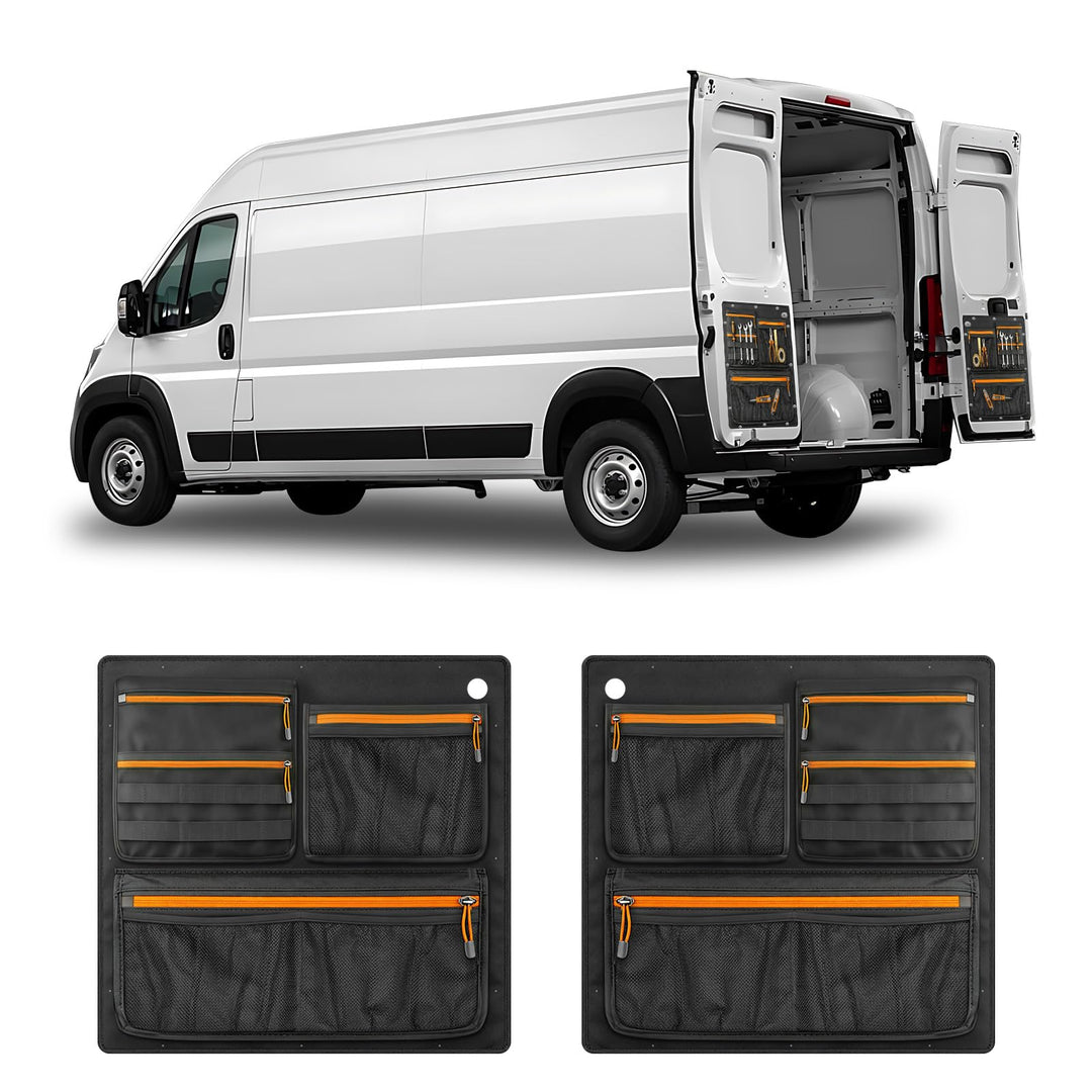 RASHION 2pcs Scheunentür Lagerorganisator kompatibel mit Fiat Ducato Peugeot Boxer 2006-2023 hintere