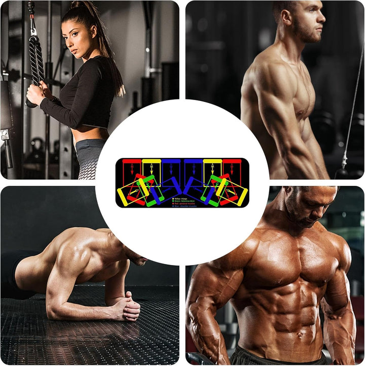 Liegestützmatte für Männer, Liegestütz-Trainingsmatte - PU-Liegestützmatte für Liegestütz-Anleitung
