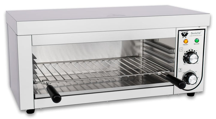 Beeketal 'BSP-3' Profi Gastro Salamander Grill Überbackgerät aus Edelstahl mit 1 Gitter (3 Höhen), 0