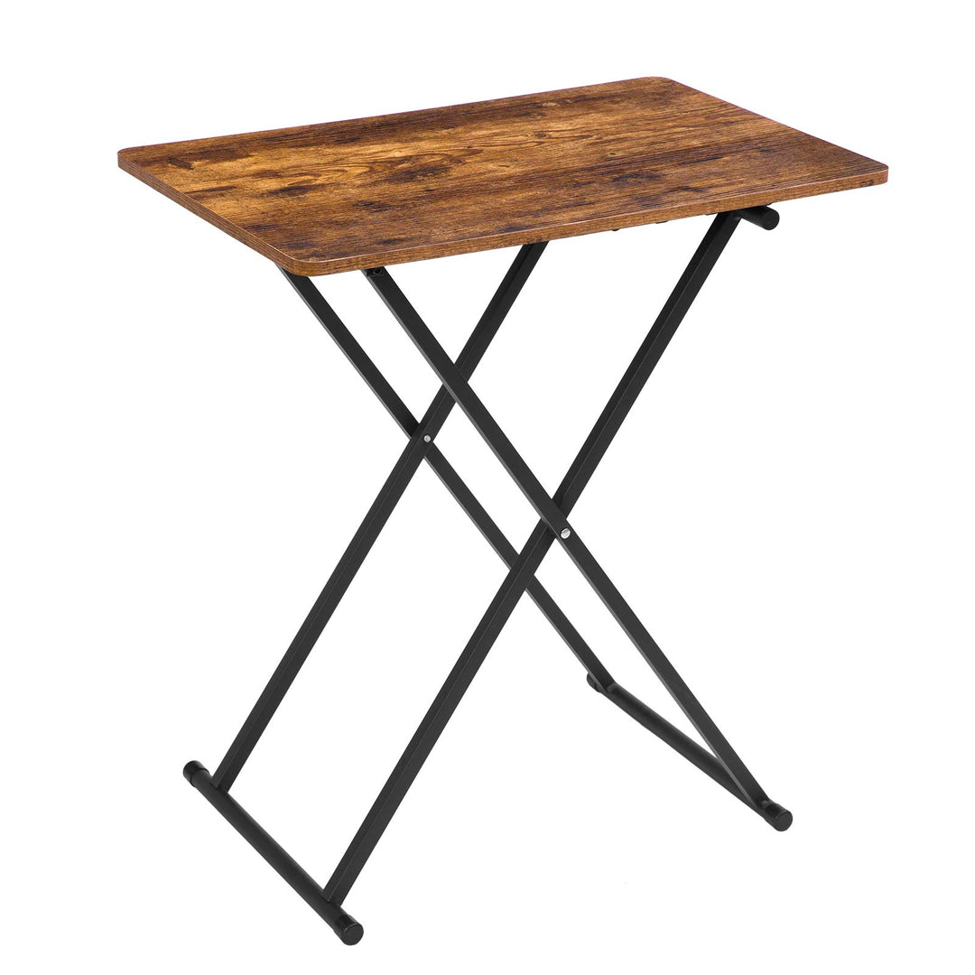 HOOBRO Beistelltisch Klappbar, Extra Gross Sofatisch, verstellbare Höhe Klapptische, 60 x 40 x 60 cm