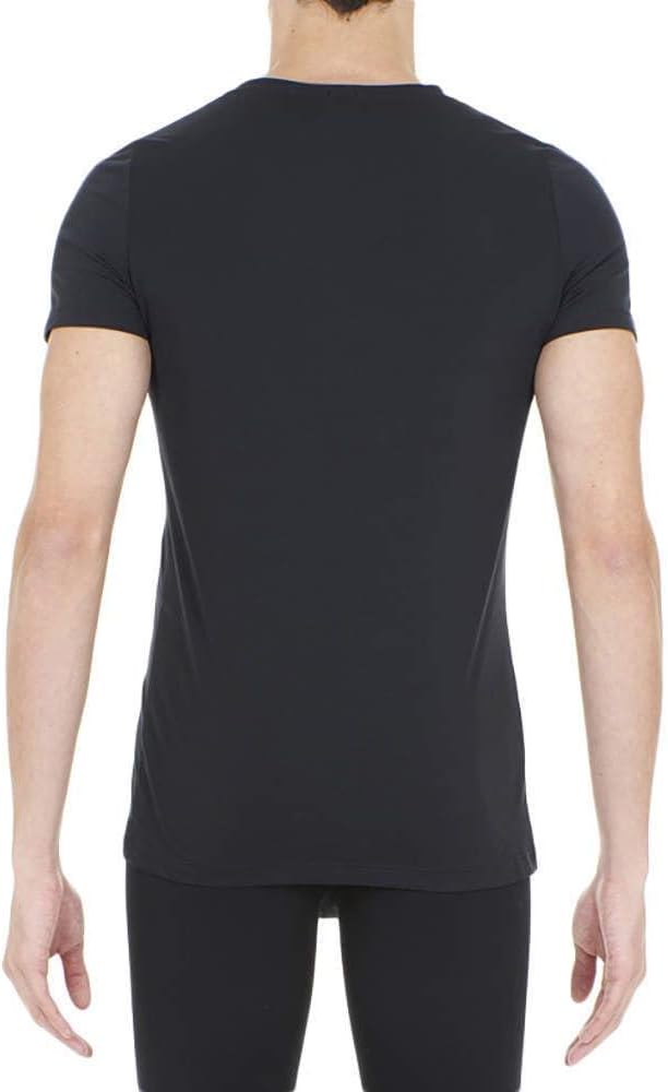 HOM, T-Shirt V-Ausschnitt Supreme Cotton, Herren S Schwarz, S Schwarz