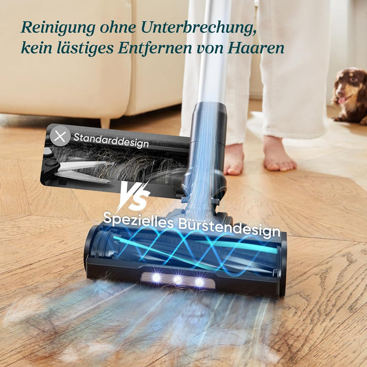 Levoit Akku Staubsauger - 70 Min Laufzeit - 99,99 Prozent HEPA Filtrationseffizienz - Mini Motorbürs
