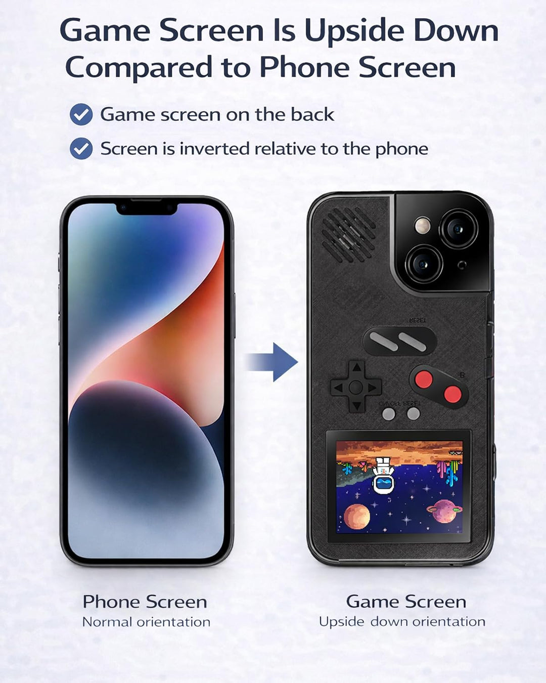 Chu9 Game Phone Case, 168 Eingebaute Kleine Videospiele Schwarz Kompatibel mit iPhone 13 Pro Max for