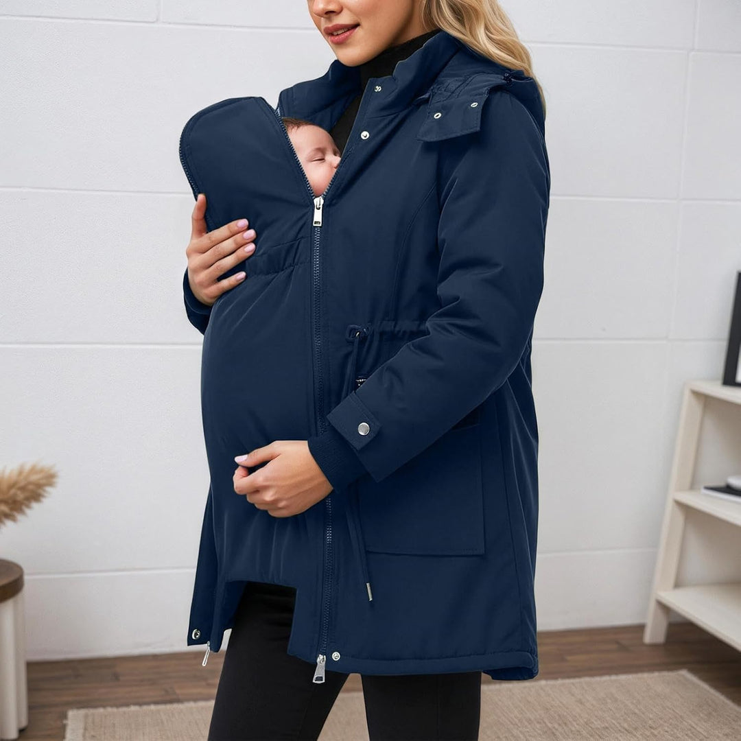 Tragejacke Winter Damen Umstandsjacke Umstandsmode Winter 3 In 1 Schwangerschaftsjacke Mit Babyeinsa