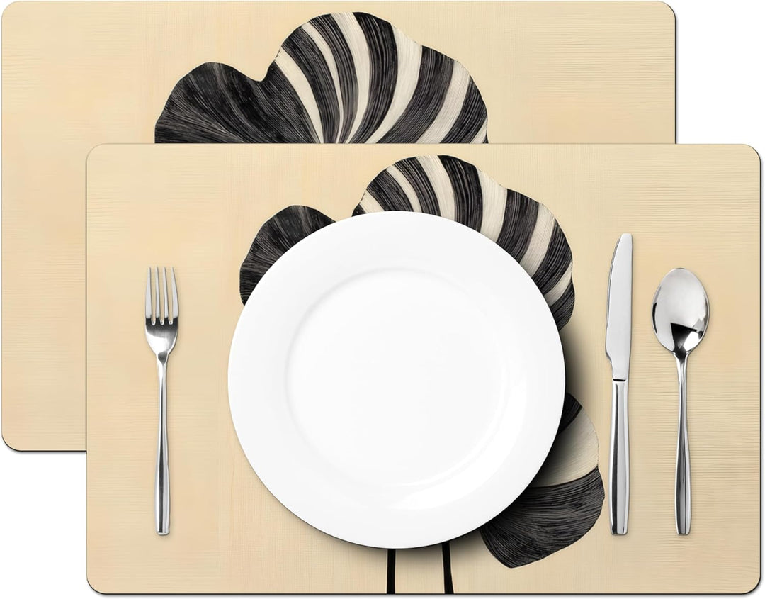 KitchenYeah© Platzsets Abwaschbar 6-Teilig 45x30 cm Tischsets Platzdeckchen rutschfeste Platzset Unt