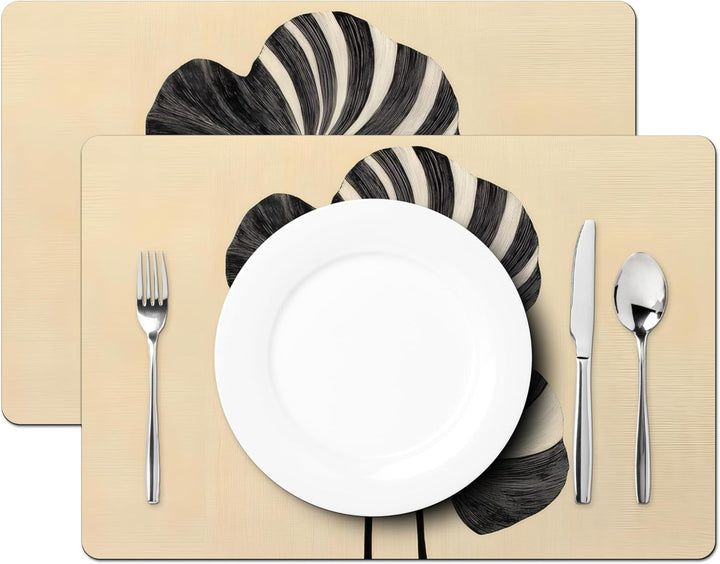 KitchenYeah© Platzsets Abwaschbar 6-Teilig 45x30 cm Tischsets Platzdeckchen rutschfeste Platzset Unt