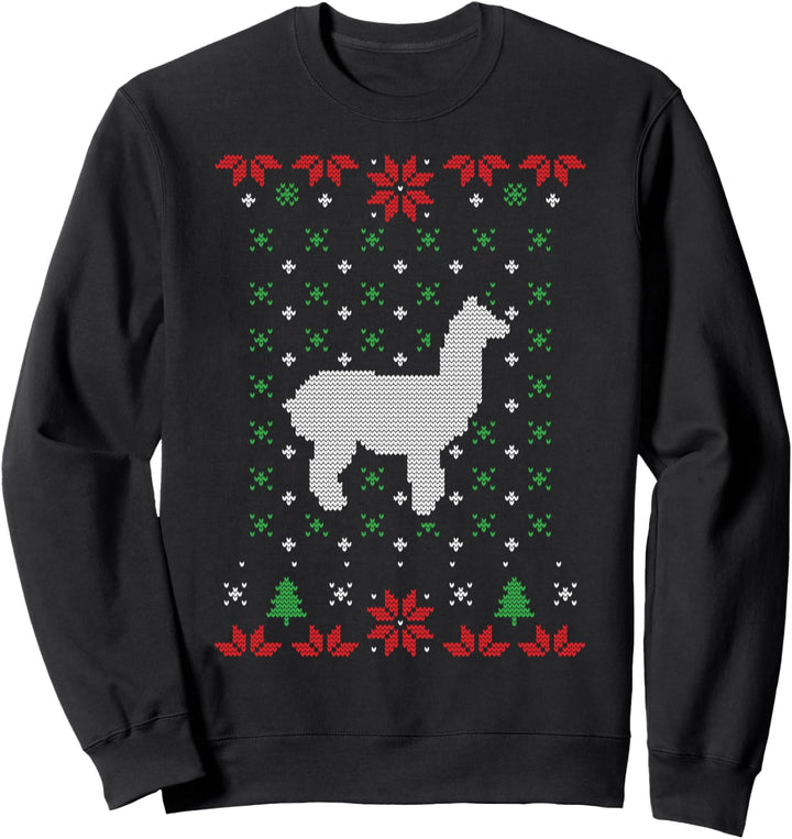 Ugly Christmas Sweater Lama Alpaka Weihnachten Geschenk Sweatshirt