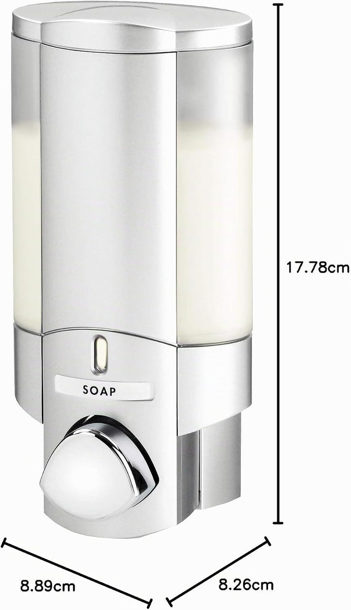 Better Living Aviva Seifenspender für 1 Flasche, Satin Silver 1-Chamber Satin-Silberfarben Satin-sil