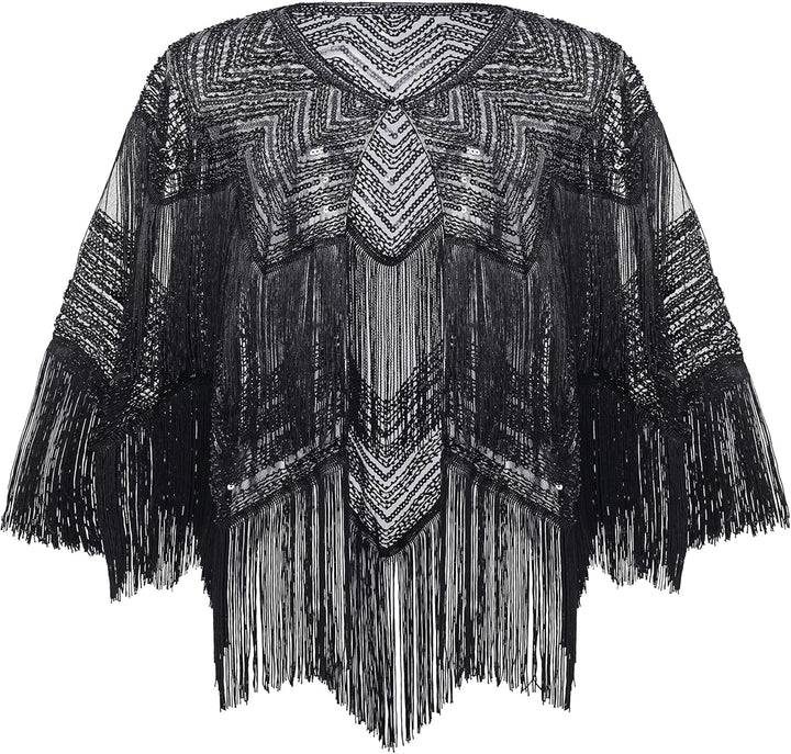 BABEYOND Damen Pashmina-Schal Einheitsgrösse Schwarz, Einheitsgrösse Schwarz