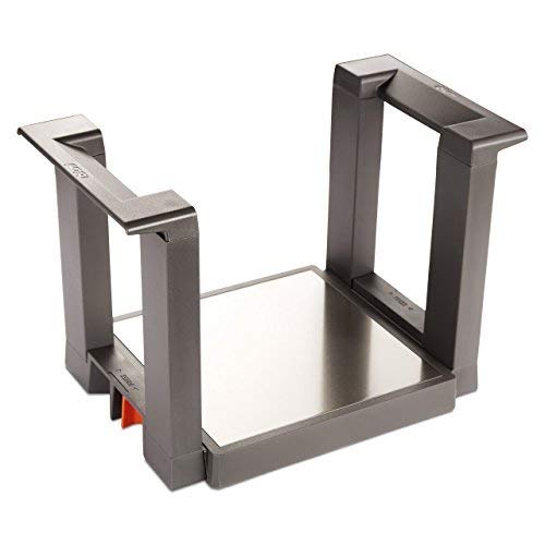 AMBIA-LINE Tellerhalter ZC7T0350 oriongrau matt für 12 Teller mit Ø 186-322 mm rutschsicher im Auszu