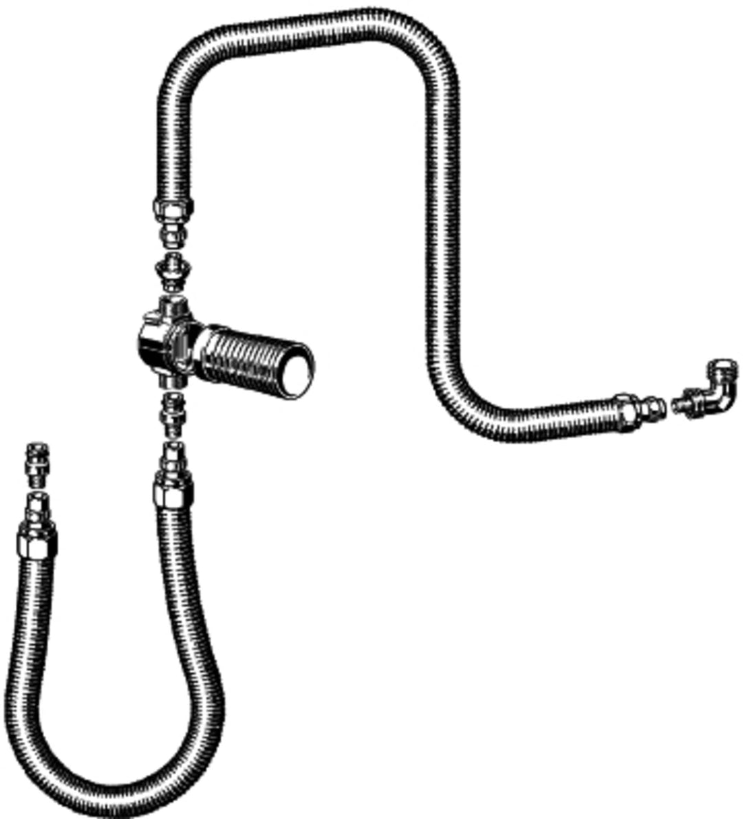 Viega 273583 Anschlussgarnitur Modell 6161.86 mit UP-Rohrunterbrecher, ohne Rosette, 1/2 Zoll x 16 m