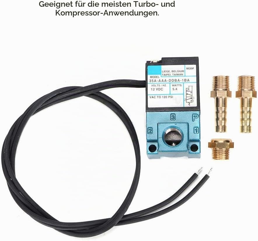 Boost Controller Kit, Magnetventil, Boost Steuermagnet, 3 Port Boost Magnet DC12V 5,4 W 35A-AAA-DDBA