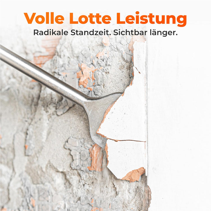 BAUBECK Robuste Fliesenmeissel SDS Max - schnelles Lösen von Putz & Kleberesten [10° abgewinkelt], h