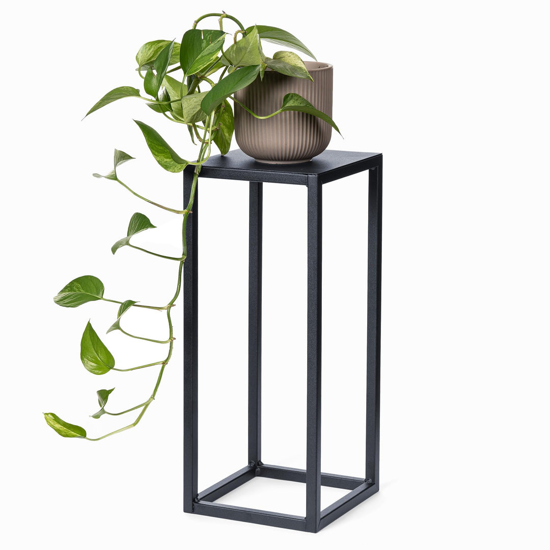 LAMO Manufaktur Blumenständer Anthrazit aus Metall 48cm | Pflanzensäule für Innenräume - Wohnzimmer,