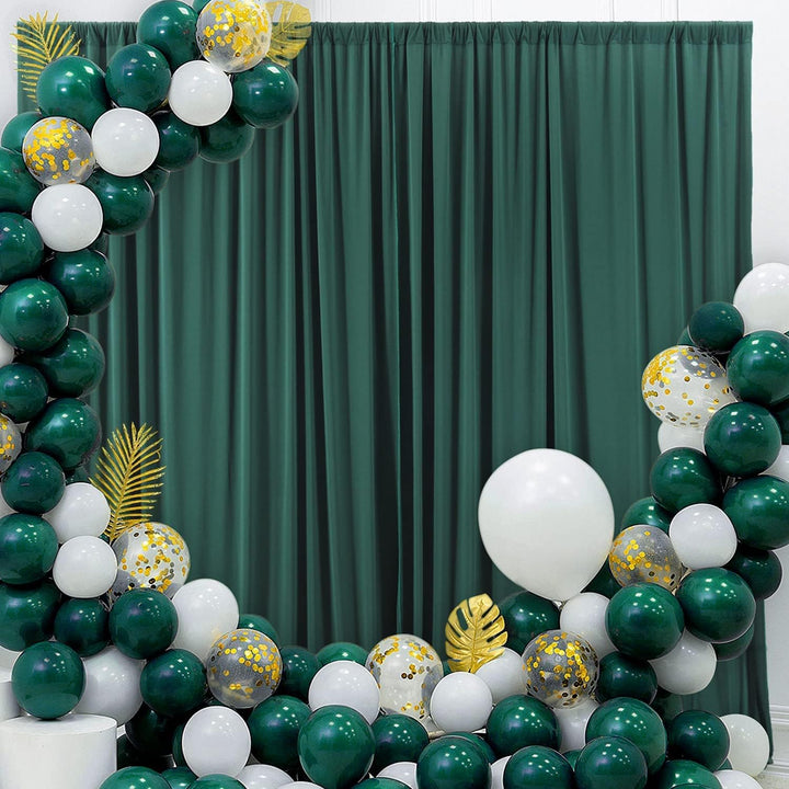 3×3 m Hunter Green Hintergrund Vorhang, Deko Hochzeit Dschungel Party Geburtstag Fotowand Hintergrun