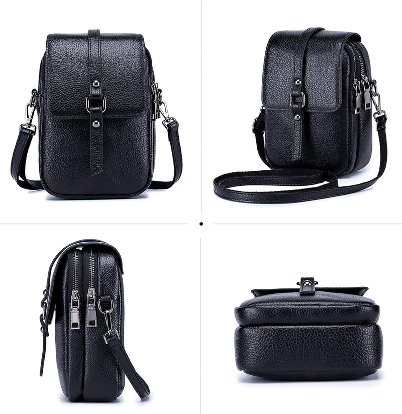 FANDARE Crossbody Tasche Damen Handy Umhängetasche Handtaschen Leder Schultertasche Frauen Handytasc