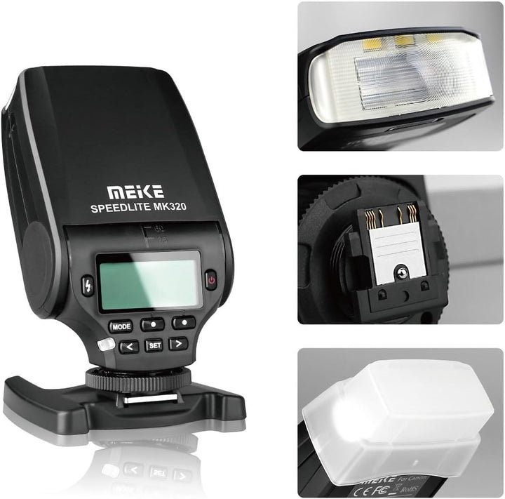MEKE MK-320N Mini TTL Speedlite Automatic Flash for Nikon MI Hot Shoe DSLR and Mirrorless Cameras J1