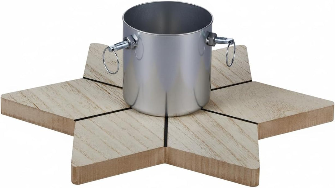 COIL Christbaumständer, Ständer mit Wasserspeicher, Rustikaler Ständer, Sockel für echten Baum, Wass