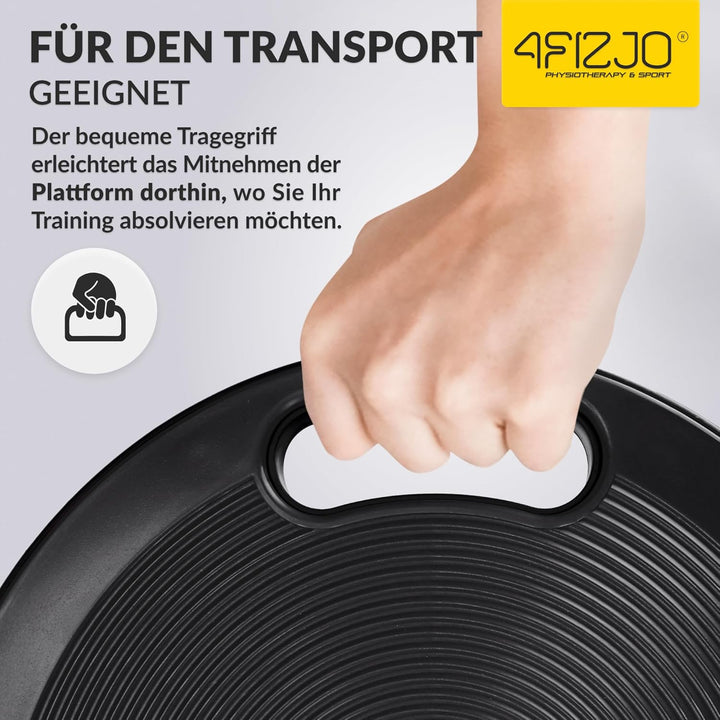 Balance Board 40cm, Wackelbrett mit Griffen, Gleichgewichtsboard, Therapiekreisel Physiotherapie, fü