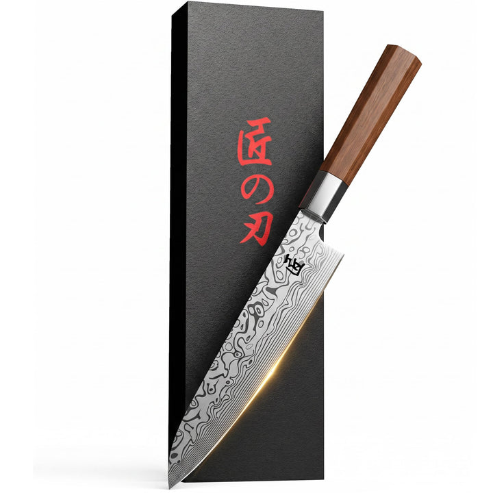 INTIGNIS VG10 Damast Gyuto Kochmesser 20 cm, Japanisches Messer Geschenkbox