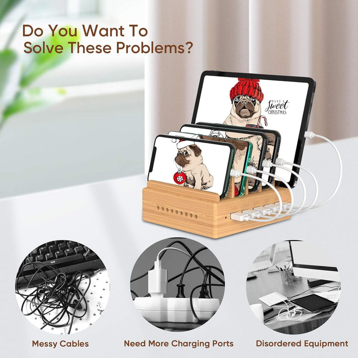 OthoKing Handy Ladestation USB Ladegerät mehrfach Ladestation für mehrere Geräte Smartphone Ladegerä